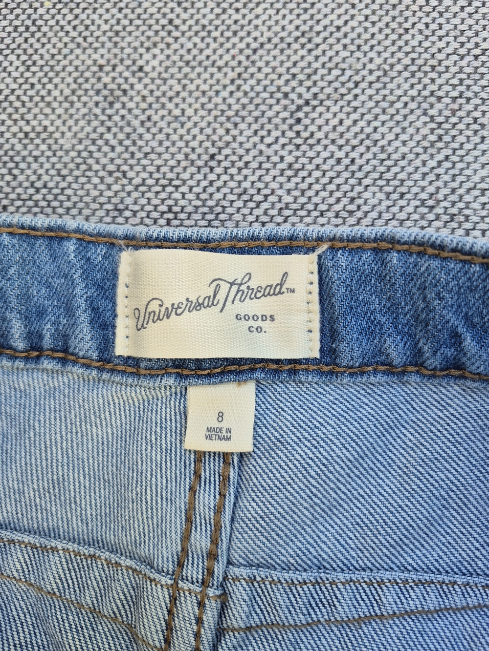 NWT Universal Thread Denim Midi Skirt Size 8 Blue A-Line High Waist - Picture 8 of 8
